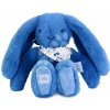 Plyšový zajačik Fleurette the Bunny Blue Doudou et Compagnie modrý 25 cm od 0 mes