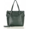 MARCO MAZZINI Kožená dámska kabelka hobo | zelená s287c