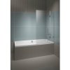 Riho Scandic vaňová zástena 85 cm dvojdielny čierna matné/číre sklo G001144121