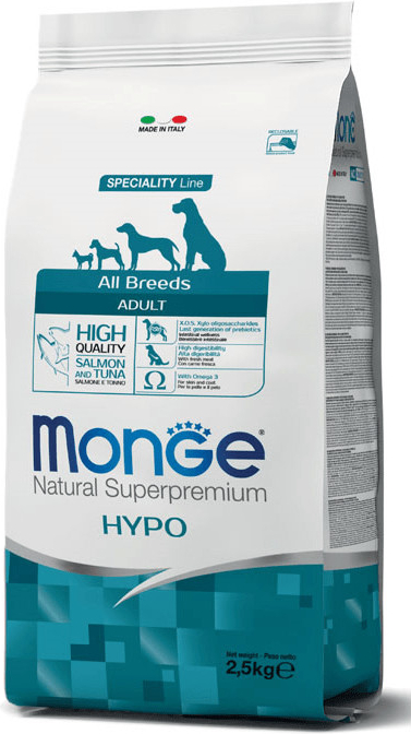 Monge Dog Hypoallergenic losos a tuniak 2,5 kg