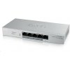 Zyxel GS1200-5HPv2 5-portový stolový gigabitový webový inteligentný PoE switch, 4x PoE+ GbE, PoE 60W, bez ventilátora GS1200-5HPV3-EU0101F