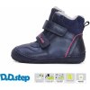 D.D.STEP Zimné barefoot topánky W073 pink/royal blue Veľkosť-obuvi: 25