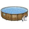 Bazén Bestway Wood Swim Vista s konštrukciou 5,49 x 1,22 m set + piesková filtrácia 5,6 m3