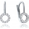 MINET JMG0027WSE00 - Náušnice z bieleho zlata s bielymi zirkónmi Au 585/1000 1,45g
