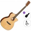 Cort L60CE Standard SET Natural Gloss Elektroakustická gitara Jumbo