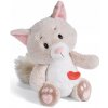 NICI Love Mačička huňatá sediaca GREEN 25 cm