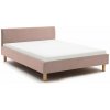 Ružová čalúnená jednolôžková posteľ bez roštu 120x200 cm Lena – Meise Möbel