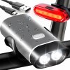 CYKLISTICKÁ LAMPA NA LED BICYKEL ZADNÁ STRANA PREDNÁ USB
