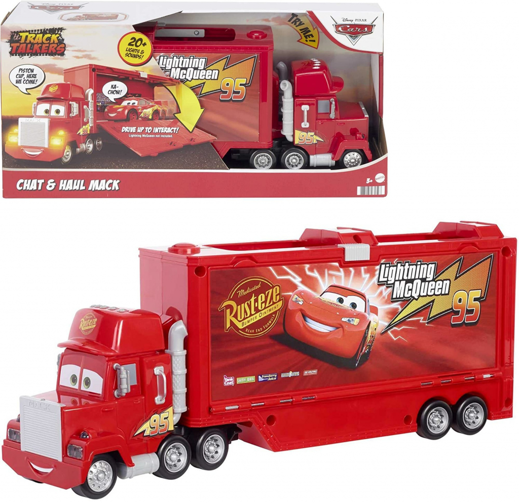 Mattel Disney Cars Track Mack se světly a zvuky GYK60