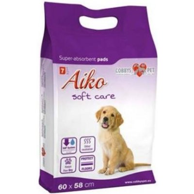 Podložka absorpčná pre psov Aiko Soft Care 60x58cm 7ks