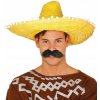 Mexické sombrero žlté s brmbolcami 50 cm