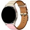 eses Farebný kožený remienok pre smart hodinky 20 mm Farba: ružová - béžová