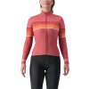 Castelli Ottanta LS W, Mineral red Veľkosť: M Dámsky, zateplený cyklo dres s dlhým rukávom
