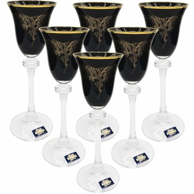Bohemia Crystal pohár Alexandra čierne s ornamentmi 60 ml od 22,08 € -  Heureka.sk