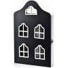 STACY Skrinka na kľúče 17,5x5,5x29,5 cmDomček čierny
