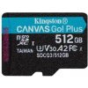 Pamäťová karta Kingston Canvas Go! Plus MicroSDXC 512GB UHS-I U3 (170R/90W) (SDCG3/512GBSP)