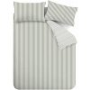 Zelené flanelové obliečky na dvojlôžko/predĺžené 230x220 cm Stripe – Catherine Lansfield