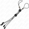 Kink - pink detail nipple clamps with black elastic