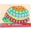 Želva - puzzle abeceda a čísla (Dřevěné abecední puzzle)