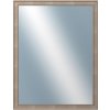 DANTIK - Zrkadlo v rámu, rozmer s rámom 70x90 cm z lišty TOOTH malá strieborná (3162)