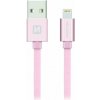 Swissten 71523205 Textile USB / Lightning, 1,2m, růžový