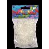Rainbow Loom detské gumičky metalízové 21119 biele