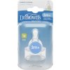 Dr.Browns náhradné silikon cumlíky pre dojčenské fľašky options Narrow stupeň 2 BPA Free 2 ks 322 INTL