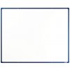 Biela magnetická popisovacia tabuľa s keramickým povrchom boardOK, 1500 x 1200 mm, modrý rám
