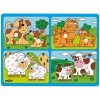 Woody Woody Puzzle pre najmenších s úchytmi - domáce zvieratá s mláďatami OLP102191913