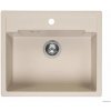 Reginox Amsterdam 600 Caffe metalic (silvery) (Granitový jednodrez s montážou na pracovnú dosku, hĺbka vaničky 20 cm. Minimálna šírka kuchynskej skrinky 60 cm, kávový)