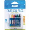 Farby na tvár Cartoon - sada 6 ks (blister)