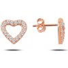 Olivie Strieborné náušnice ROSE SRDCE 4285 Ag 925; ≤1,1 g.