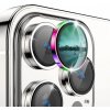 ENKAY tvrdené sklá s kovovým rámčekom na ochranu šošoviek zadného fotoaparátu pre iPhone 15 Pro/15 Pro Max - dúhová - možnosť vrátiť tovar ZADARMO do 30tich dní