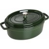 Hrniec La Cocotte oválny liatina 4,2 l zelený