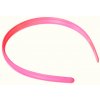Plastová čelenka - 8 mm - ružová - 1ks