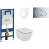 Cenovo zvýhodnený závesný WC set Geberit do ľahkých stien / predstenová montáž + WC Ideal Standard Tesi 111.300.00.5NF2