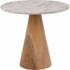 Okrúhly odkladací stolík s doskou v dekore mramoru ø 50 cm Force – Leitmotiv