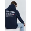 Mikina Tommy Jeans pánska,tmavomodrá farba,s kapucňou,s potlačou,DM0DM18860 XXL