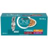 Purina ONE vlhké krmivo pre mačky, 40 x 85g vrecúška, mix chutí