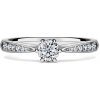 Minerva Side Stones | Zásnubný prsteň so stredovým kameňom 0.25 ct, biele zlato, s diamantmi 49