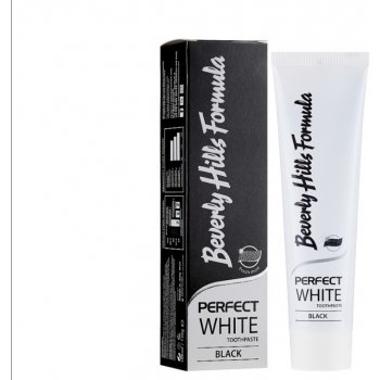 Beverly Hills Formula Perfect White Black bieliaca zubná pasta s aktívnym uhlím pre svieži dych príchuť Fresh Mint 100 ml