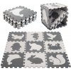IKO Detská podložka penové puzzle, sivá – 9 dielikov