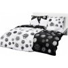 Stanex Posteľné obliečky krepové Orbit čierno-biele - 140x220 cm + 90x70 cm