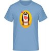 E190 Tričko - I love - psia ilustrácia - Modrá obloha - 3XL - Pánske