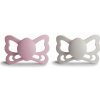 Frigg Dvojbalenie anatomických cumlíkov frigg butterfly primrose/ silver gray, 6-18m, silikón