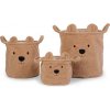 Childhome koše na hračky Teddy beige 3 ks