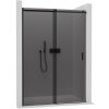 CERANO - Sprchové posuvné dvere Santoro Ľ/P - 8 mm - čierna matná, grafitové sklo - 130x195 cm