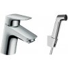 Hansgrohe Logis - Páková umývadlová batéria s bidetovou spŕškou, chróm 71290000