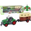 LEAN TOYS RC Traktor s poľnohospodárskym prívesom 1:24, diaľkové ovládanie