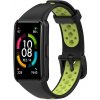 Silikónový Remienok na hodinky Huawei Band 6 čierno-zelená farba